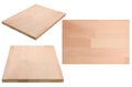 glued beech board, set of 3 photos