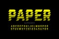 Glued paper sheets style font