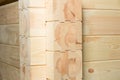 Glued pine timber construction Royalty Free Stock Photo