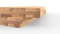 Glued wood structure. Lumber industrial wood texture, timber butts background. end of a processed wooden beam