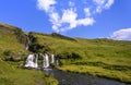 Gluggafoss Waterfall in idyllic landscape, HvolsvÃÂ¶llur, Sudurland, Iceland