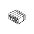 glulam wood isometric icon vector illustration Royalty Free Stock Photo