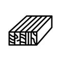 glulam wood line icon vector illustration