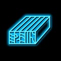 glulam wood neon glow icon illustration