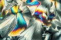 Glutamate crystals in polarized light Royalty Free Stock Photo