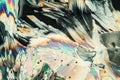 Glutamate crystals in polarized light Royalty Free Stock Photo