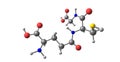 Glutathione molecular structure isolated on white