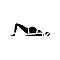 glute bridges pregnant fitness glyph icon vector illustration