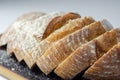 Gluten free artisan bread sourdough cob, homemade baking of delicious round bread Royalty Free Stock Photo
