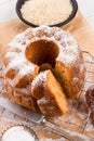 Gluten-free cake with rice flour and kaymak Royalty Free Stock Photo