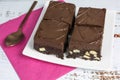 Gluten-free chocolate brownies Royalty Free Stock Photo