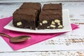 Gluten-free chocolate brownies Royalty Free Stock Photo