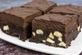 Gluten-free chocolate brownies Royalty Free Stock Photo