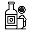 Gluten free drink icon outline vector. Milk food