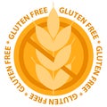 Gluten free food label stamp. Vector illustration