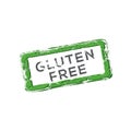 Gluten free food sign. Organic food vector logo. Farm fresh logo. 100% locally grown Royalty Free Stock Photo