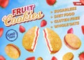 Gluten Free Fruit Cookies Bakery Horizontal Banner