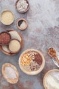 Gluten free grains and flours Royalty Free Stock Photo