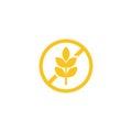 Gluten free icon. Organic food. Product free ingredient. Healthy bread Royalty Free Stock Photo