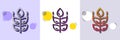 Gluten free line icon. Organic tested sign. Natural product. Halftone dotted pattern. Vector
