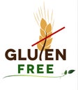 Gluten free message Royalty Free Stock Photo