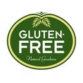 Gluten-Free Natural Goodness Logo Icon Symbol Royalty Free Stock Photo