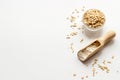 Gluten free oat flour - for healthy cooking and eating Royalty Free Stock Photo