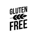 Gluten free seals. Black and white design, can be used as stamp, seal, badge, for packaging etc Royalty Free Stock Photo