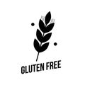 Gluten free seals. Black and white design, can be used as stamp, seal, badge, for packaging etc