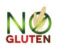 Gluten free sign, health care diet