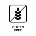 Gluten free skincare icon for medical product