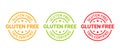 Gluten free stamp. Allergic round icon. Vector illustration