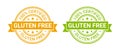 Gluten free stamp. Allergic round icon. Vector illustration