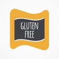 Gluten Free sticker. Vector sign isolated. Illustration symbol for food icon, label, product, packaging, healthy eating, diet