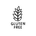 Gluten free symbol doodle icon, vector illustration Royalty Free Stock Photo