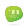 Gluten free vector icon. Green gradient isolated sign. Illustration symbol for food, product sticker, package, label, special diet