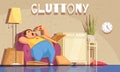 Gluttony Background Illustration Royalty Free Stock Photo