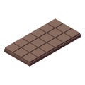 Gluttony chocolate bar icon, isometric style