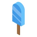Gluttony ice cream icon, isometric style