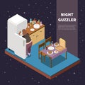 Gluttony Isometric Illustration