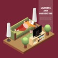 Gluttony Isometric Ilustration