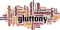 Gluttony word cloud Royalty Free Stock Photo