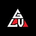 GLV triangle letter logo design with triangle shape. GLV triangle logo design monogram. GLV triangle vector logo template with red Royalty Free Stock Photo