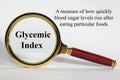 Glycemic Index Concept Royalty Free Stock Photo