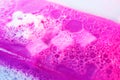 Glycerine soap with foam Royalty Free Stock Photo