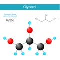 Glycerol molecule Royalty Free Stock Photo