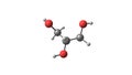 Glycerol molecule rotating video on white