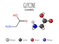 Glycine amino acid representation.