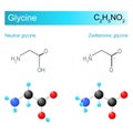 Glycine molecular formula Royalty Free Stock Photo