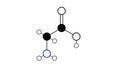 glycine molecule, structural chemical formula, ball-and-stick model, isolated image proteinogenic amino acid